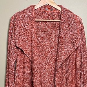 Orange open cardigan wrap